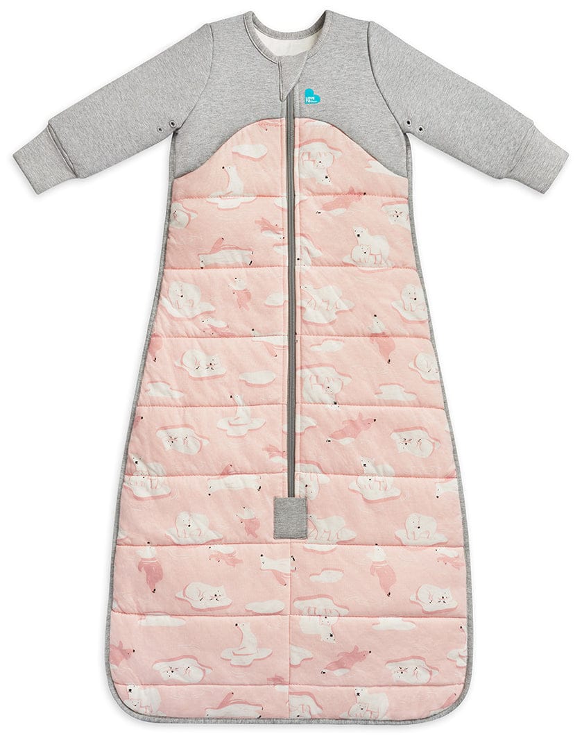 Love To Dream Sleep Bag Quilted Cotton 3.5 TOG, 6-18 M - South Pole Dusty Pink - L30-28-268-DPK-6-18M