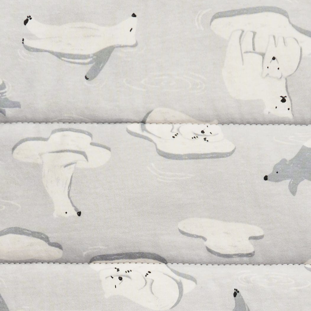 Love To Dream Sleep Bag Quilted Cotton 3.5 TOG, 6-18 M - South Pole Grey - L30-28-268-GRY-6-18M