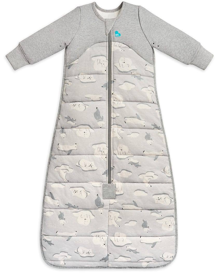 Love To Dream Sleep Bag Quilted Cotton 3.5 TOG, 6-18 M - South Pole Grey - L30-28-268-GRY-6-18M