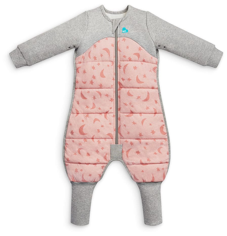 Love To Dream Sleep Suit Quilted Cotton 2.5 TOG, 12-24 M - Moonlight Dusty Pink - L40-29-266-DPK-12-24M