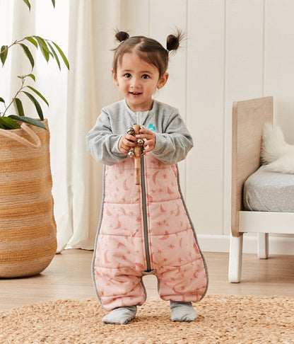 Love To Dream Sleep Suit Quilted Cotton 2.5 TOG, 24-36 M - Moonlight Dusty Pink - L40-29-266-DPK-24-36M