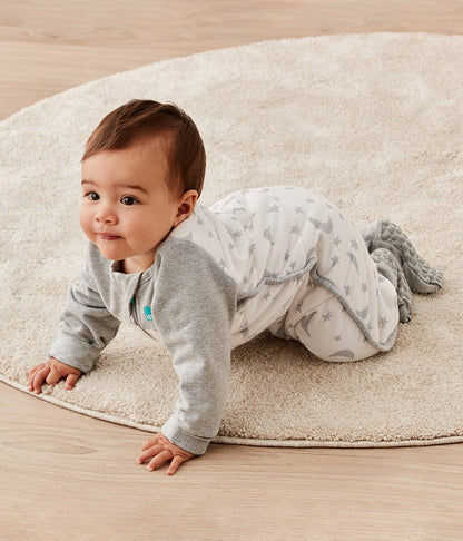 Love To Dream Sleep Suit Quilted Cotton 2.5 TOG, 6-12 M - Moonlight White - L40-29-266-WHT-6-12M