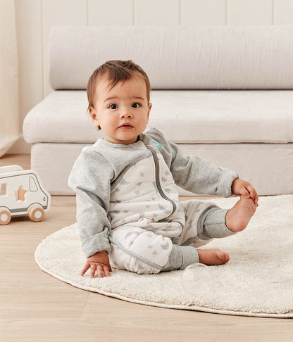 Love To Dream Sleep Suit Quilted Cotton 2.5 TOG, 6-12 M - Moonlight White - L40-29-266-WHT-6-12M