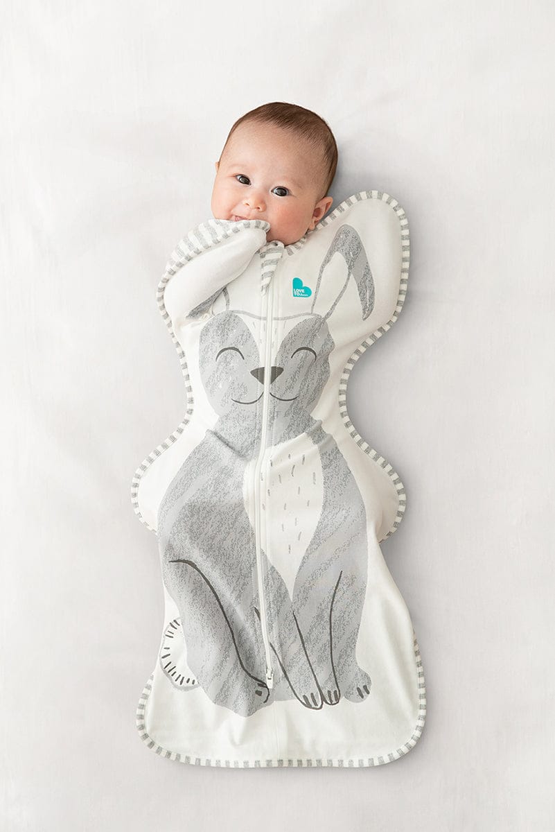 Love To Dream Swaddle UP Original 1.0 TOG, Newborn - Grey Stevie Bunny - L10-01-279-GRY-NB