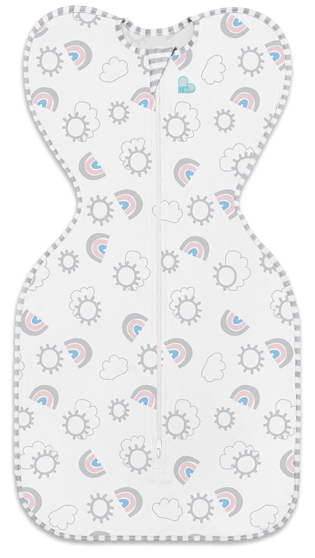 Love To Dream Swaddle UP Original 1.0 TOG, Newborn - Rainbow White - L10-01-208-RAI-NB