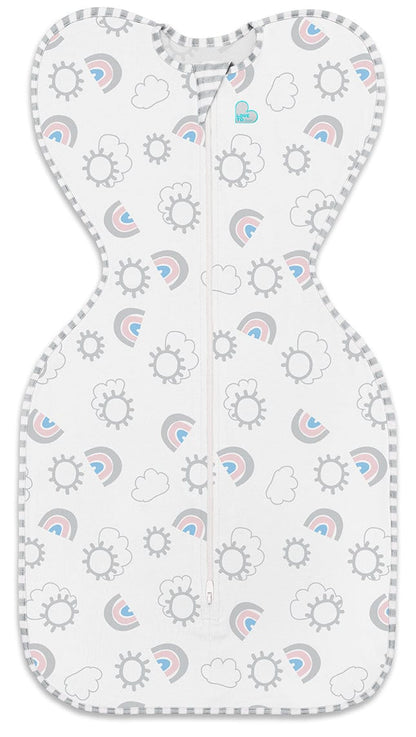 Love To Dream Swaddle UP Original 1.0 TOG, Newborn - Rainbow White - L10-01-208-RAI-NB