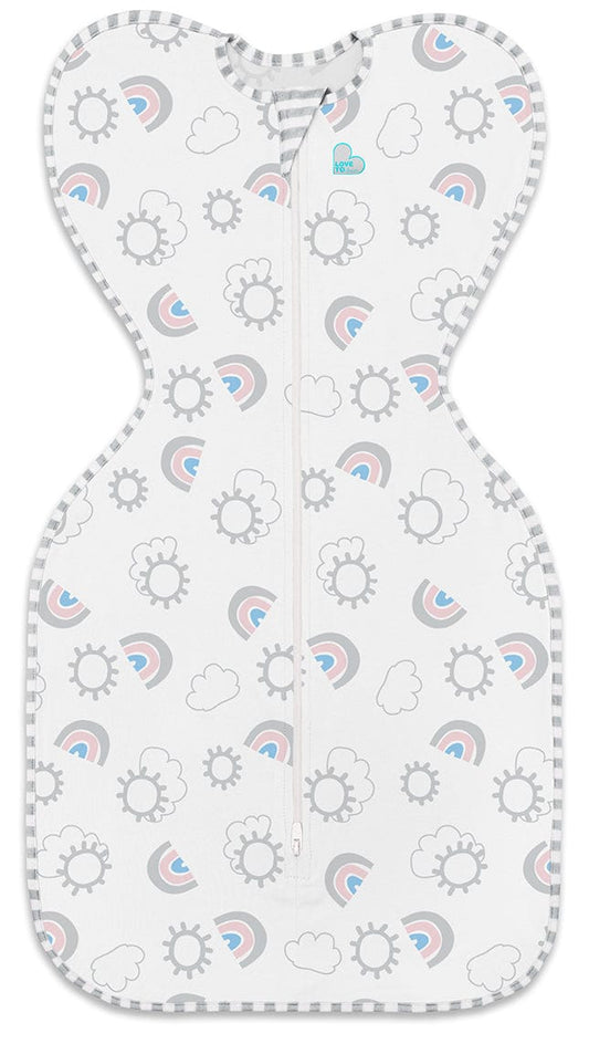 Love To Dream Swaddle UP Original 1.0 TOG, Newborn - Rainbow White - L10-01-208-RAI-NB