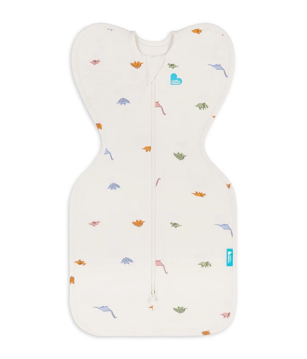 Love To Dream Swaddle UP Original 1.0 TOG, Small - Cream Dinosnore - L10-01-362-CR-S