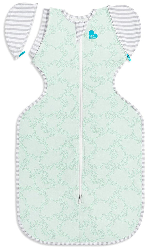 Love To Dream Swaddle UP Transition Bag Organic 1.0 TOG, Medium - Celestial Dot Mint