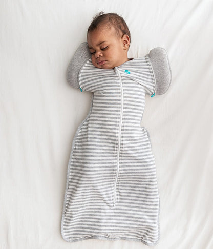 Love To Dream Swaddle UP Transition Bag Original 1.0 TOG, Medium - Grey Stripe - L20-01-002-GR-M