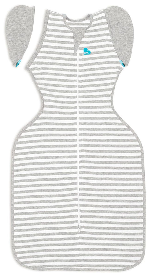 Love To Dream Swaddle UP Transition Bag Original 1.0 TOG, Medium - Grey Stripe - L20-01-002-GR-M