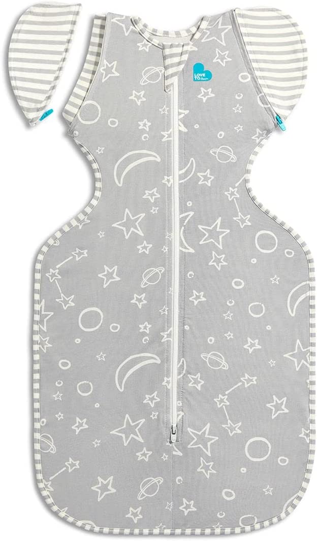 Love To Dream Swaddle UP Transition Bag Silky-Lux - Gray Moon and Stars, Large - 16-44202