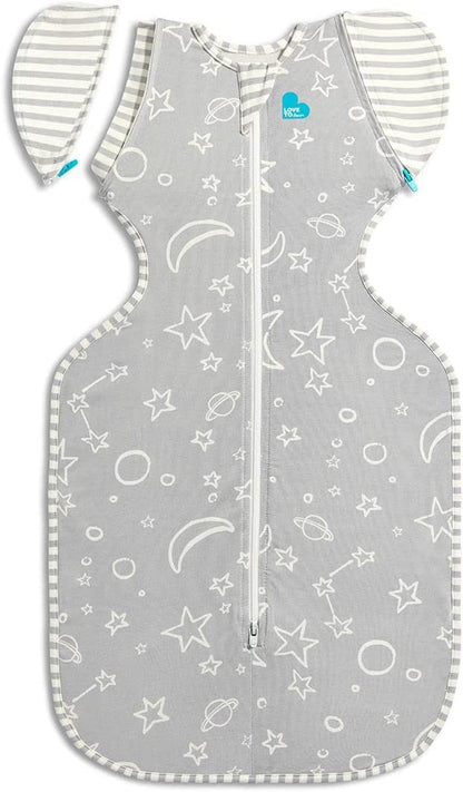Love To Dream Swaddle UP Transition Bag Silky-Lux - Gray Moon and Stars, Large - 16-44202