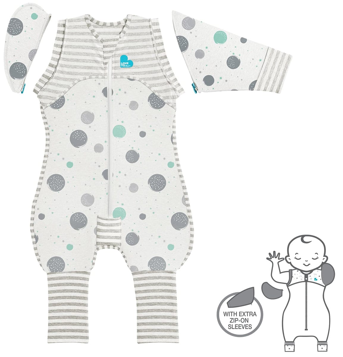 Love to Dream Swaddle UP Transition Suit, 0.2 TOG, Medium - White