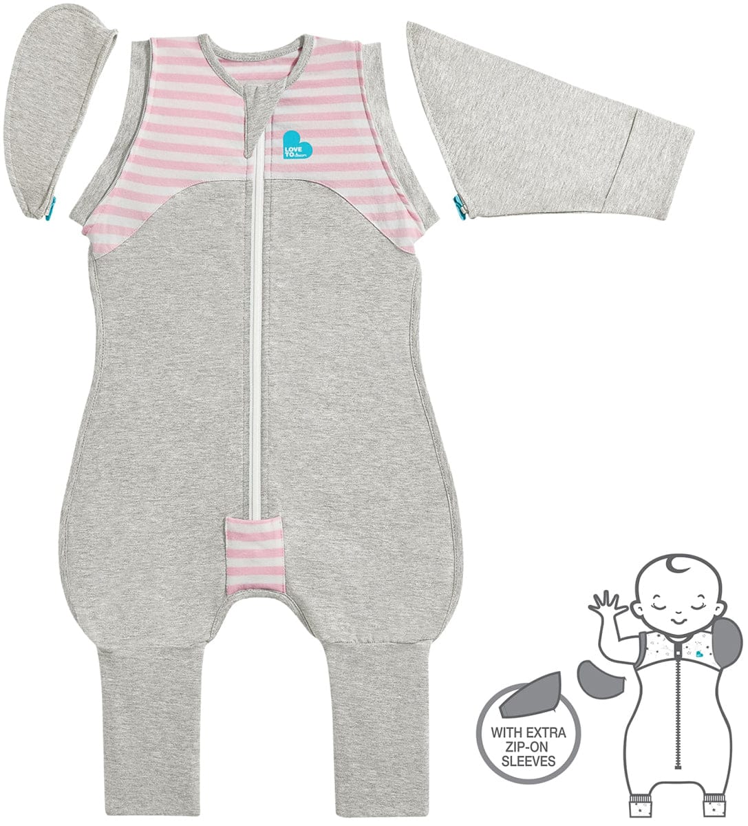 Love to Dream Swaddle UP Transition Suit, 1.0 TOG, Medium - Pink - 16-52102