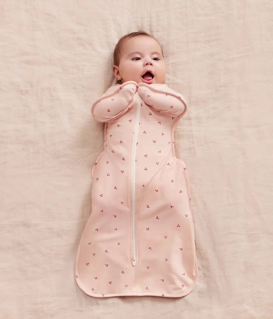 Love To Dream Swaddle UP Vicscose from Bamboo 1.0 TOG, Newborn - Blush Cherries - L10-09-351-BLS-NB