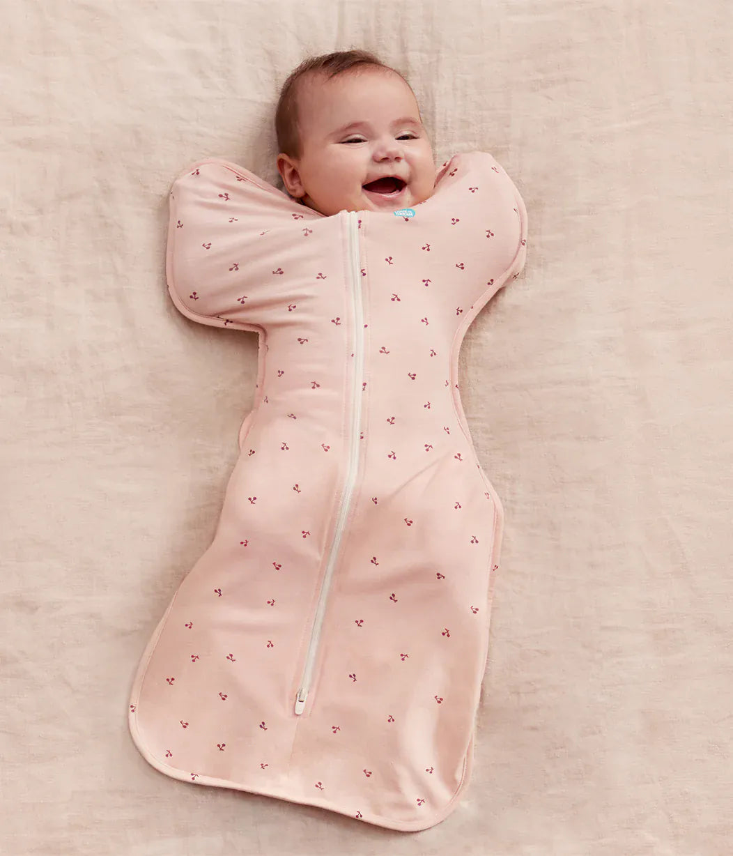 Love To Dream Swaddle UP Vicscose from Bamboo 1.0 TOG, Newborn - Blush Cherries - L10-09-351-BLS-NB
