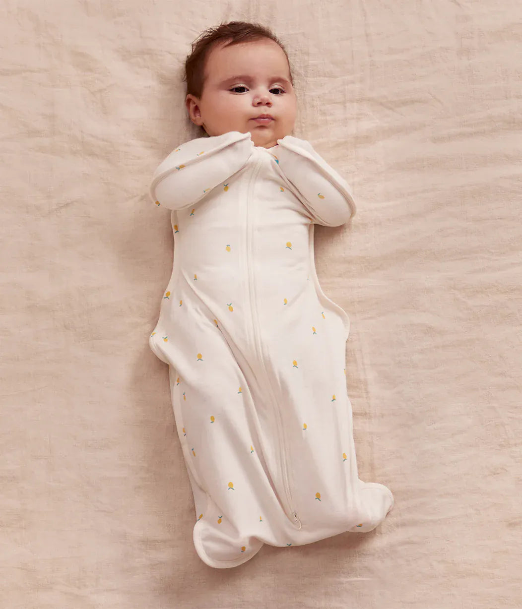 Love To Dream Swaddle UP Vicscose from Bamboo 1.0 TOG, Newborn - Cream Lemons - L10-09-352-CRM-NB