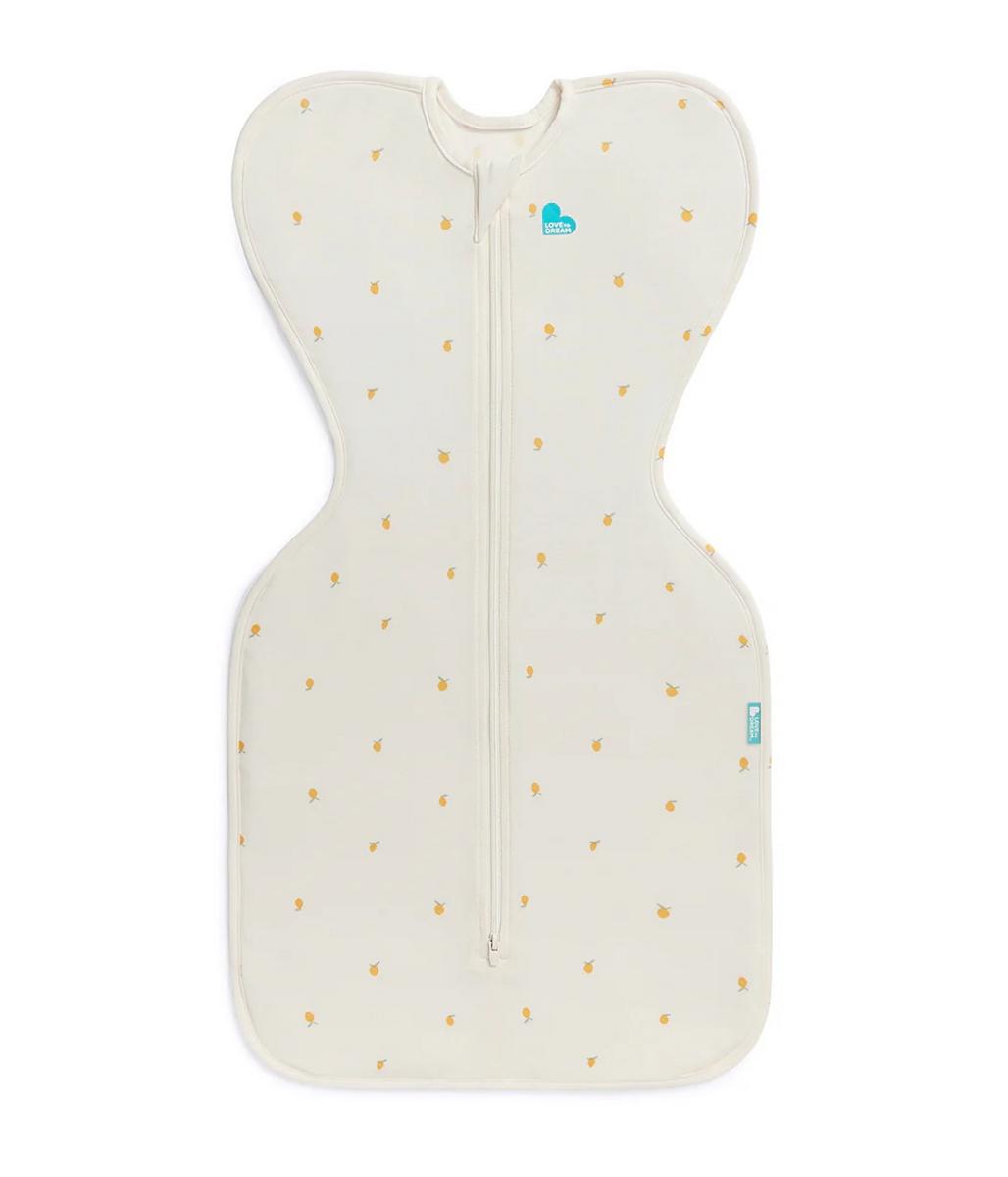 Love To Dream Swaddle UP Vicscose from Bamboo 1.0 TOG, Newborn - Cream Lemons - L10-09-352-CRM-NB