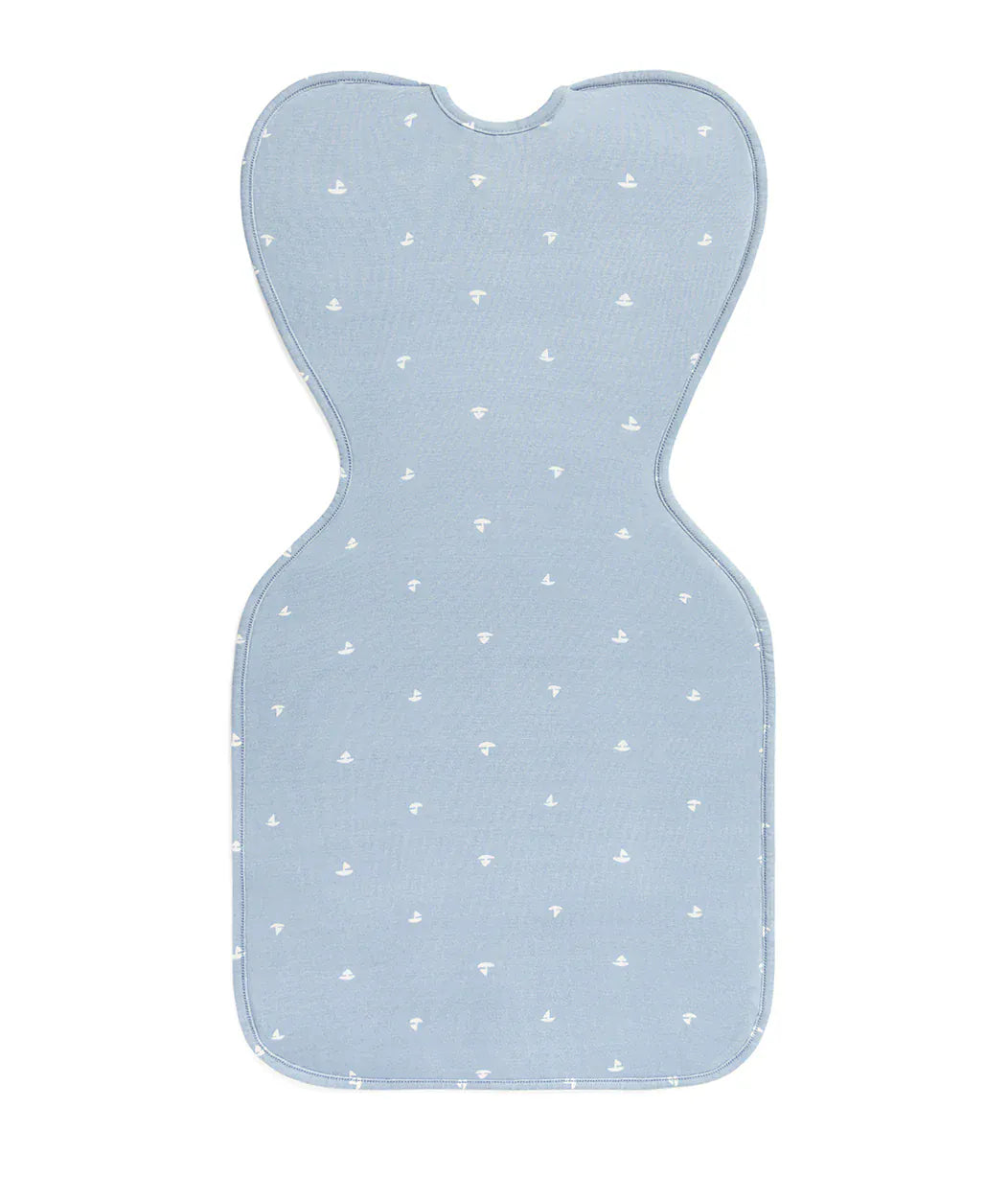 Love To Dream Swaddle UP Vicscose from Bamboo 1.0 TOG, Newborn - Mist Blue Boats - L10-09-350-MST-NB