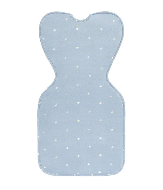 Love To Dream Swaddle UP Vicscose from Bamboo 1.0 TOG, Newborn - Mist Blue Boats - L10-09-350-MST-NB