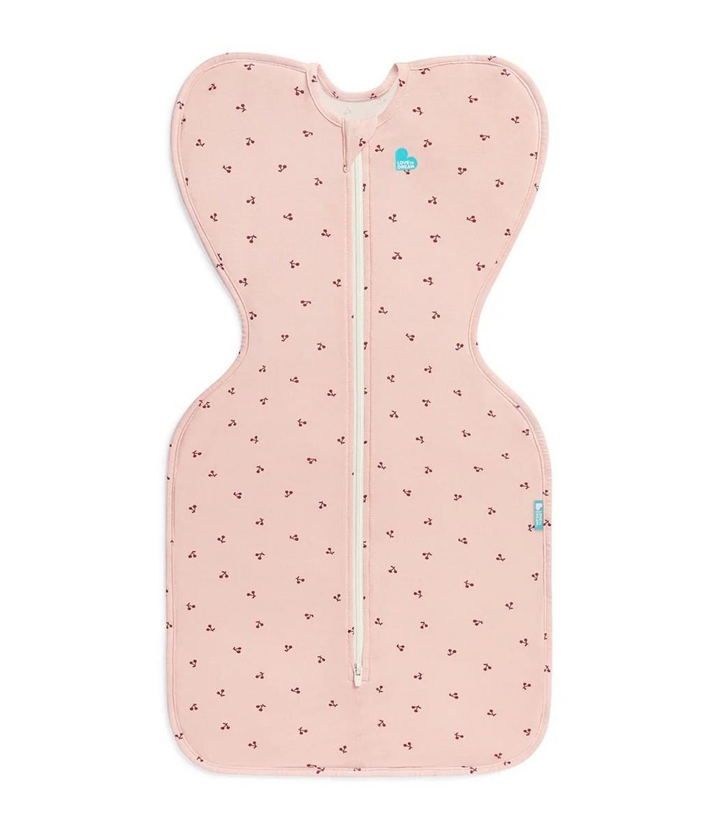 Love To Dream Swaddle UP Vicscose from Bamboo 1.0 TOG, Small - Blush Cherries - L10-09-351-BLS-S