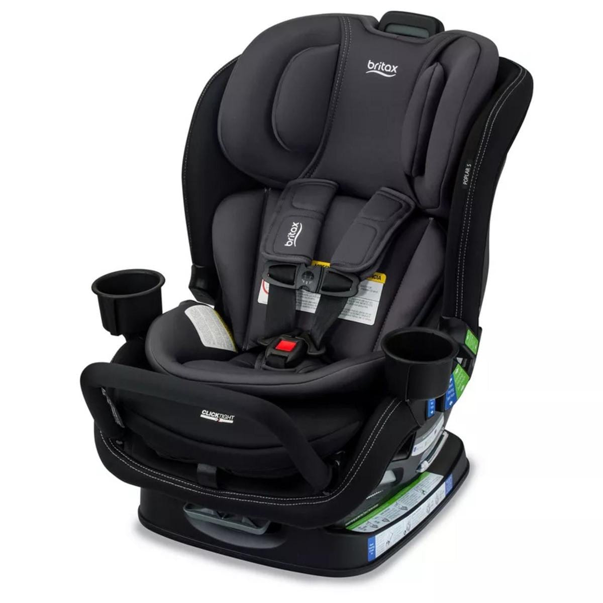 Britax Poplar S ClickTight Convertible Car Seat, Slim 17-Inch Design - Stone Onyx - E1D233M