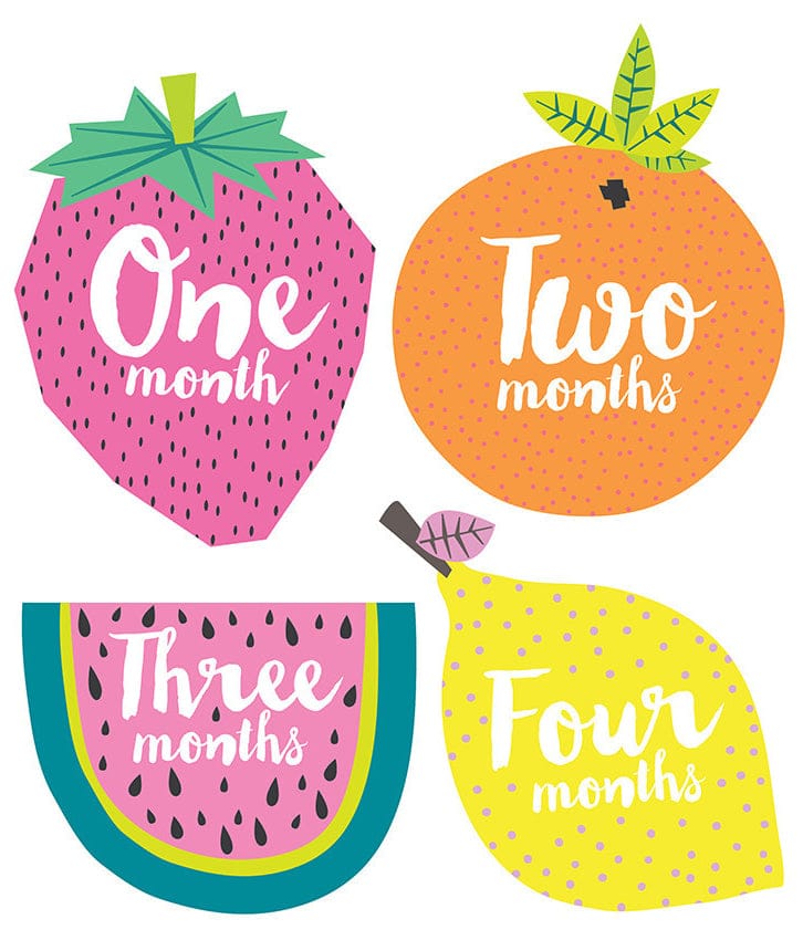 Lucy Darling Monthly Stickers - Tutti Frutti - ST006M12-W