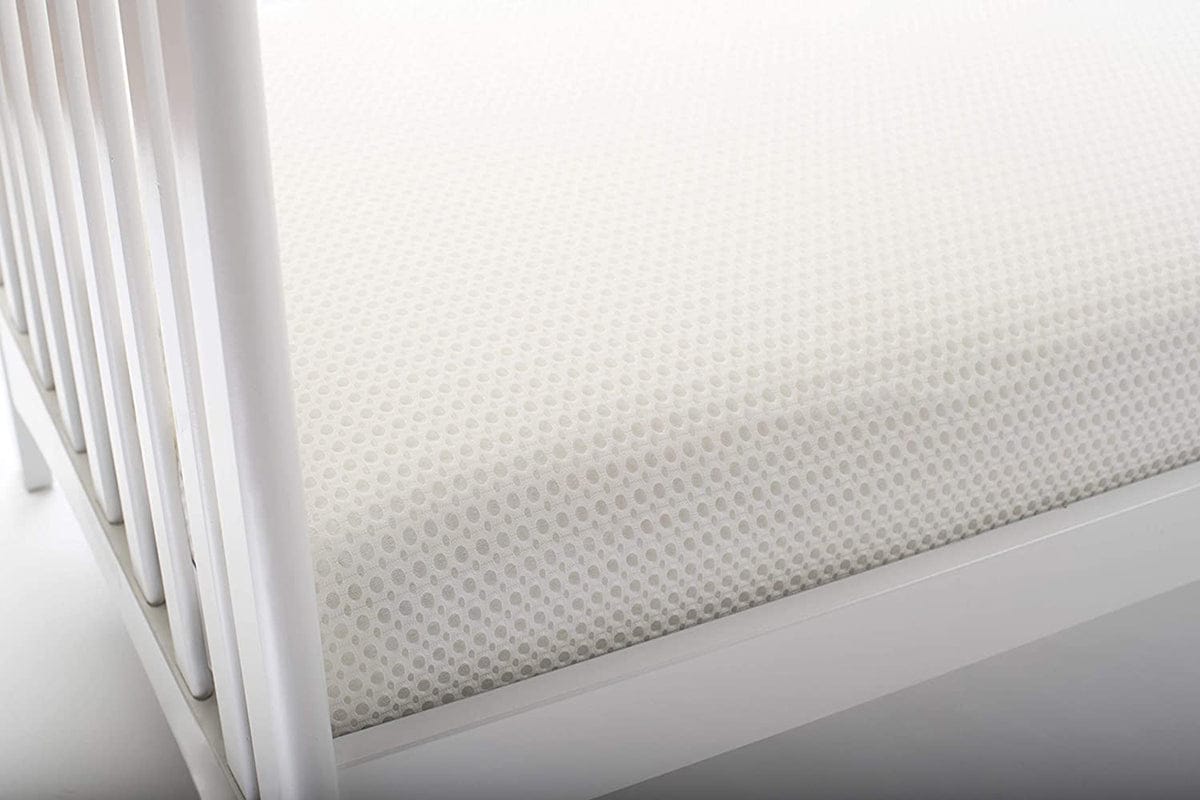Lullaby Earth Breathe Safe Air Waterproof Crib Mattress Pad - BRZ-WHT