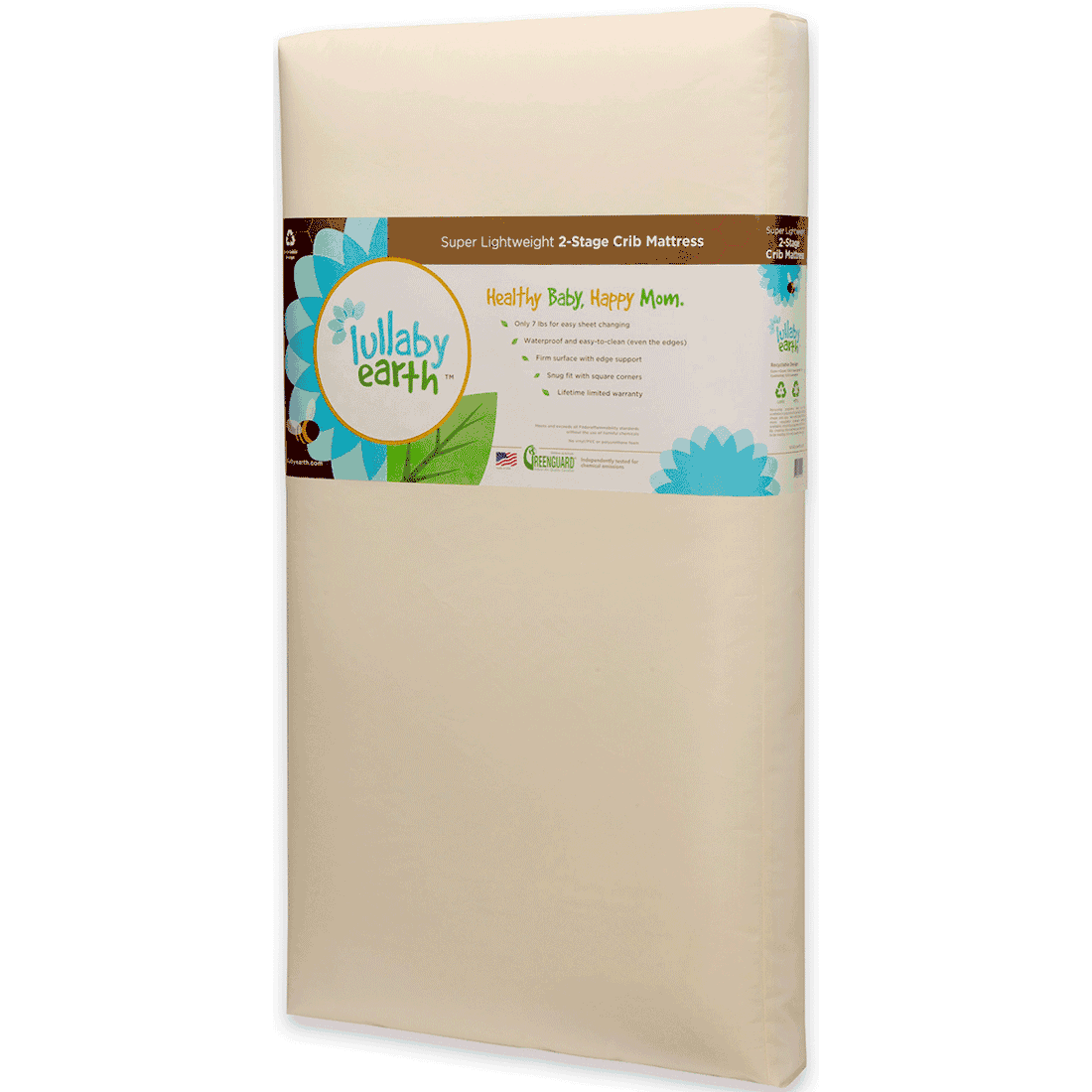 Lullaby Earth Super Lightweight 2 in 1 Crib Mattress  - LE14 - LE14