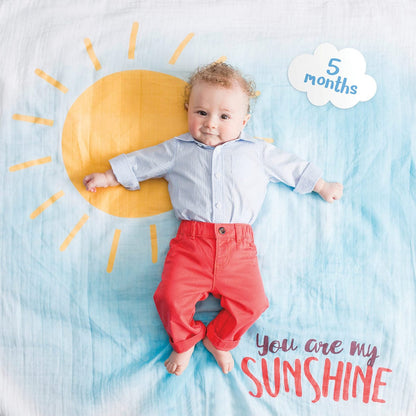 Lulujo Baby's First Year Blanket & Cards Set - You Are My Sunshine - LJ588