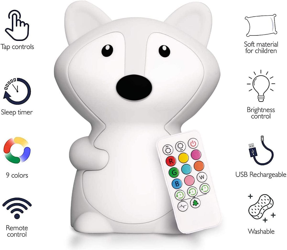 LumieWorld LumiPets Fox Night Light + Remote - FOXREMOTE
