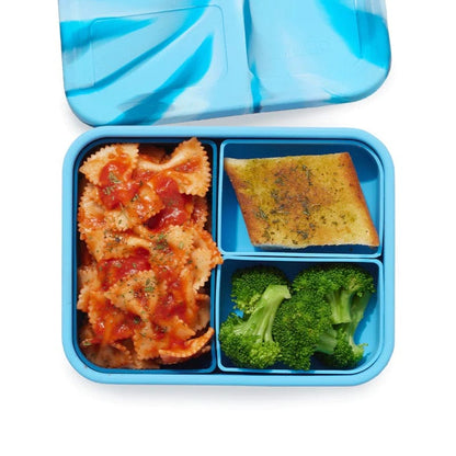 LunchBots Large Build-A-Bento Lunch Box, 4 cups - Blue Whale - LBSB00200I024WHL