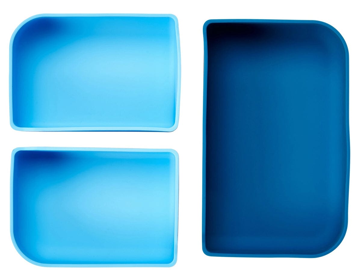 LunchBots Large Build-A-Bento Lunch Box, 4 cups - Blue Whale - LBSB00200I024WHL