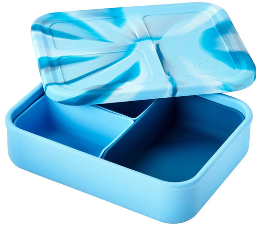 LunchBots Large Build-A-Bento Lunch Box, 4 cups - Blue Whale - LBSB00200I024WHL