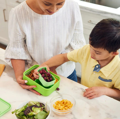 LunchBots Medium Build-A-Bento Lunch Box, 3.6 cups - Reef - LBSB00100I024RSP