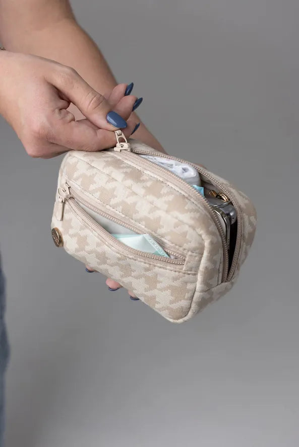 Mabē Monarch Accessory Bag - Houndstooth - ACC-01-0001