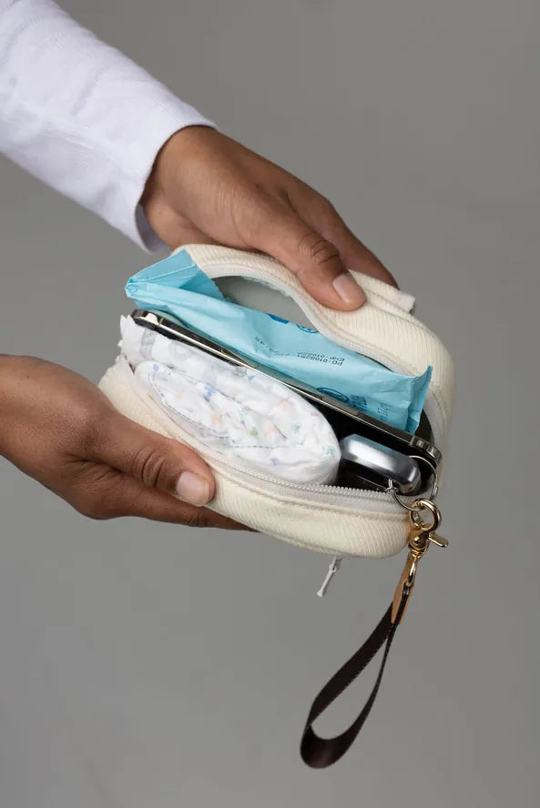 Mabē Monarch Accessory Bag - Natural Ivory - ACC-01-0008