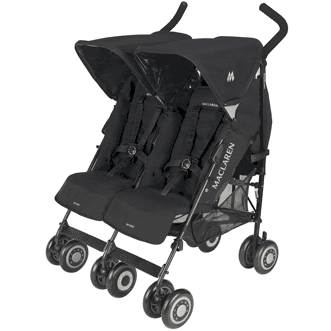 Maclaren 2009 Twin Techno Double Stroller Black with Black Frame - WOX15023