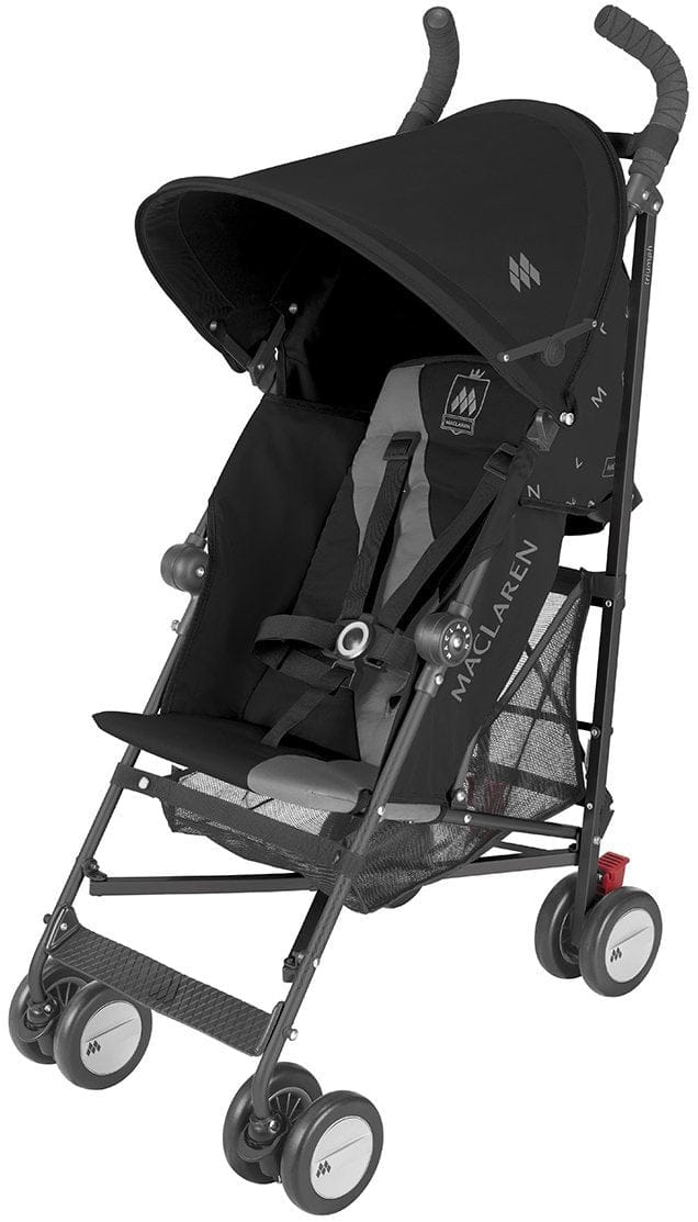 Maclaren Triumph Umbrella Stroller - Black/Charcoal - Silver Frame - WSE03011