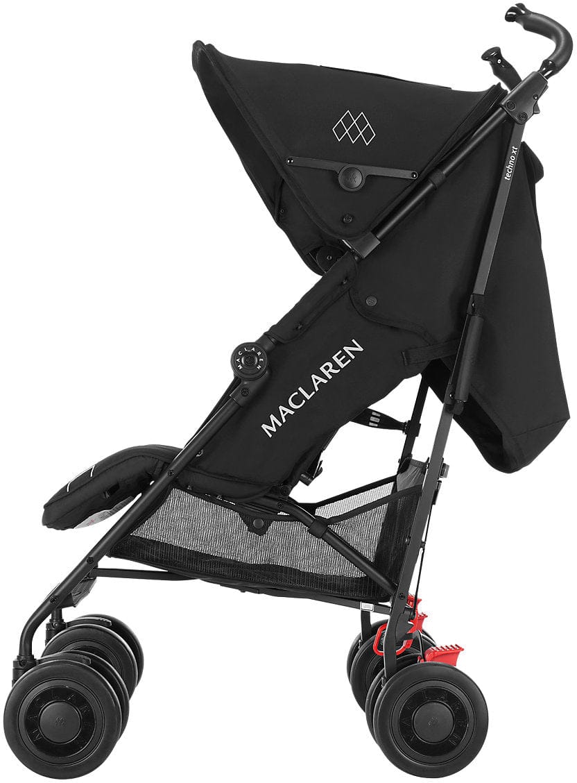 Maclaren 2016/2017 Techno XT Stroller - Black/Black (+ Seat Liner in Fried Eggs)