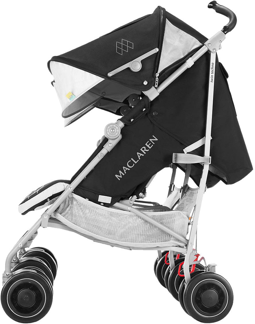 Maclaren 2016/2017 Twin Techno Double Stroller - Black - WM1Y130012