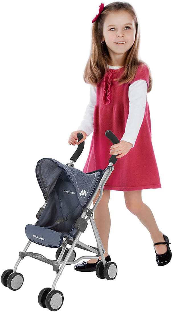 Maclaren Junior Quest Toy Doll Stroller - Denim Print - TG1T013312