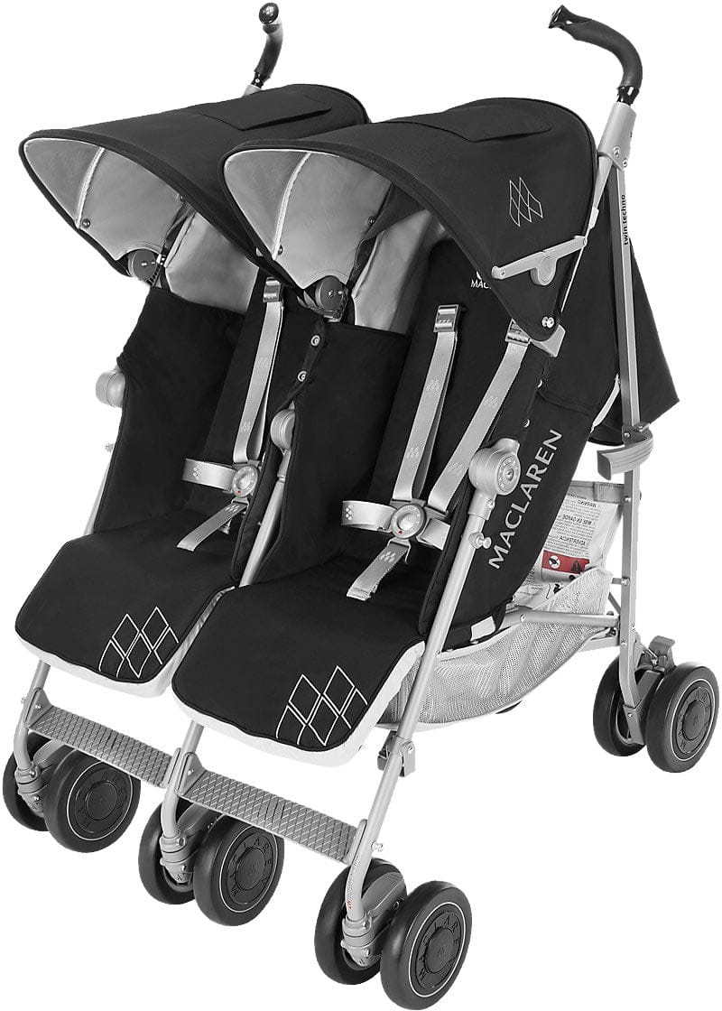 Maclaren Open Box 2016/2017 Twin Techno Double Stroller - Black - WM1Y130012-OB