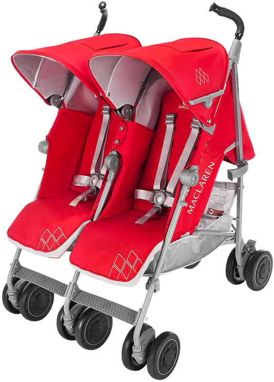 Maclaren Open Box 2016/2017 Twin Techno Double Stroller - Cardinal - WM1Y130452-OB