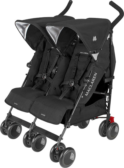 Maclaren Open Box Twin Techno Double Stroller - Black - WSE13011-OB