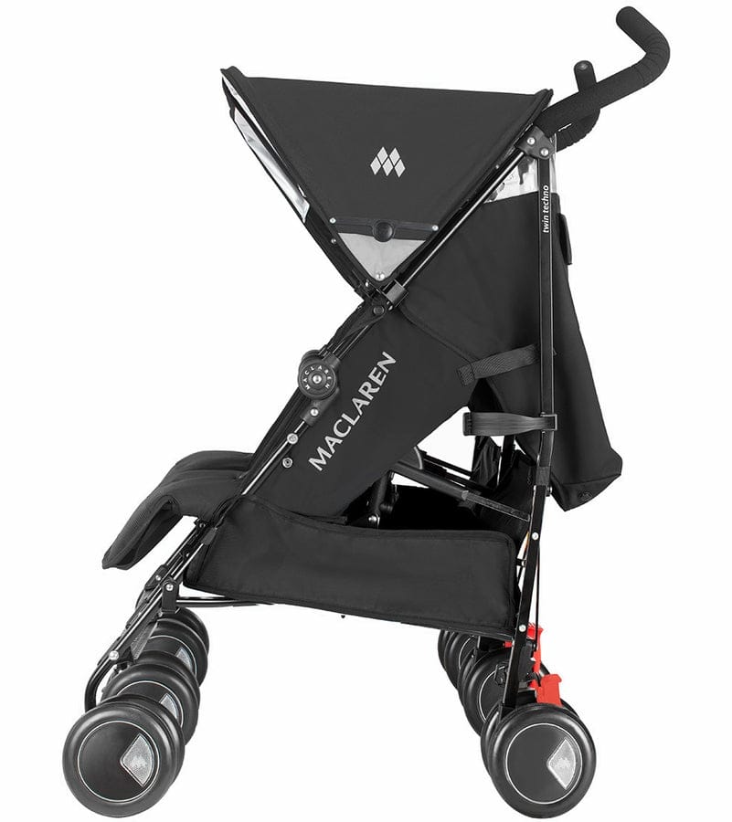 Maclaren Open Box Twin Techno Double Stroller - Black - WSE13012-OB