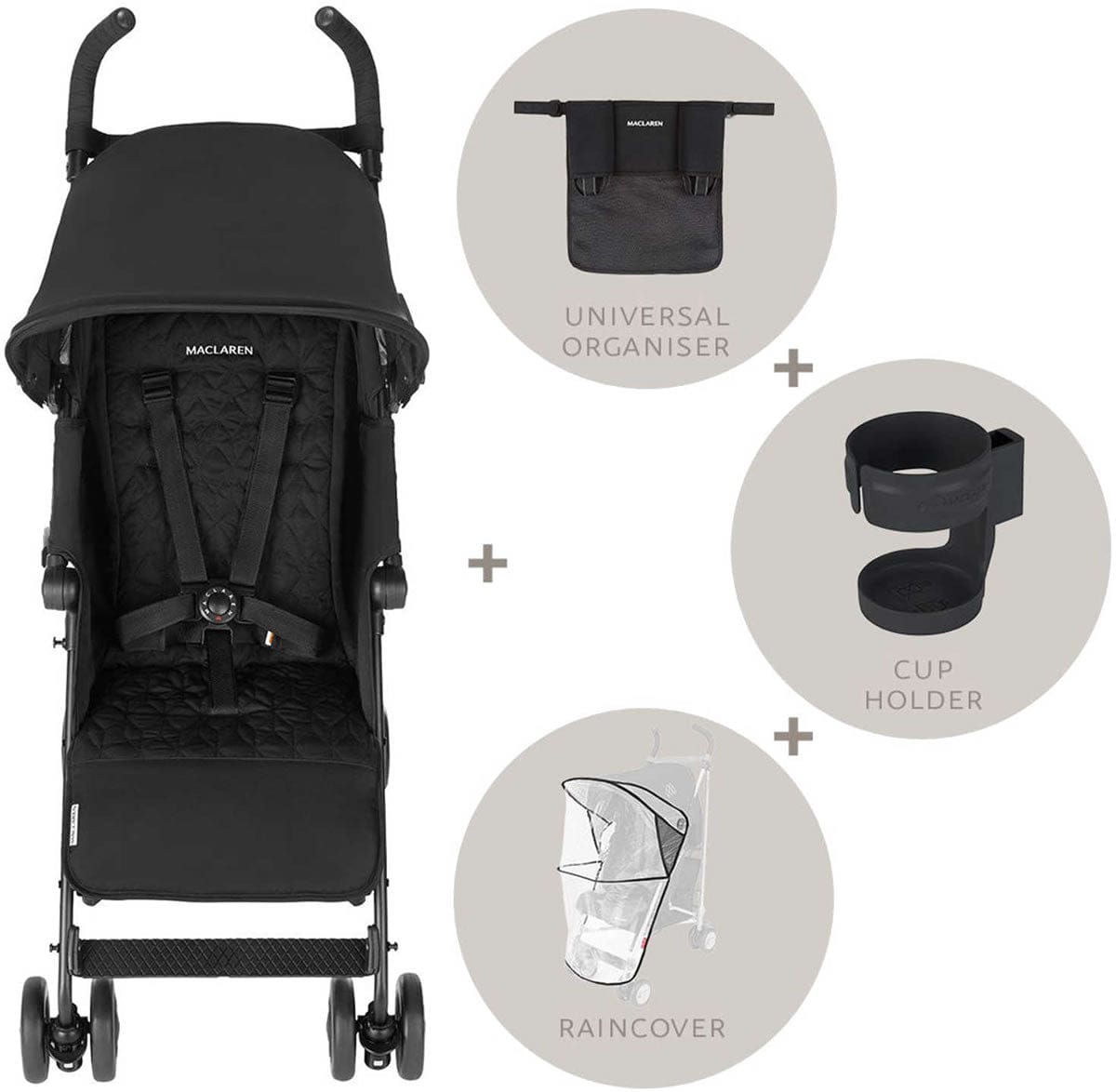 Maclaren 2016/2017 Quest Style Set - Black/Black