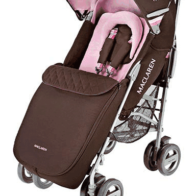 Maclaren Techno XLR Footmuff in Coffee Brown / Powder Pink - A0811043