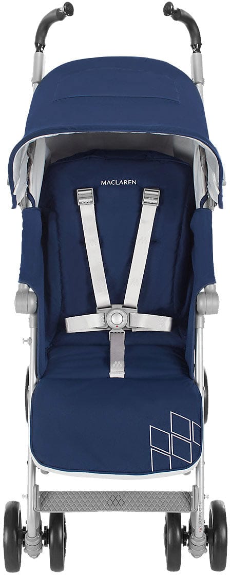 Maclaren 2016/2017 Techno XT Stroller - Medieval Blue/Silver (+ Seat Liner in Fried Eggs)